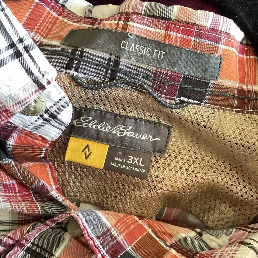 Eddie Bauer Plaid Casual Shirt size 3XL EUC - Picture 3 of 3